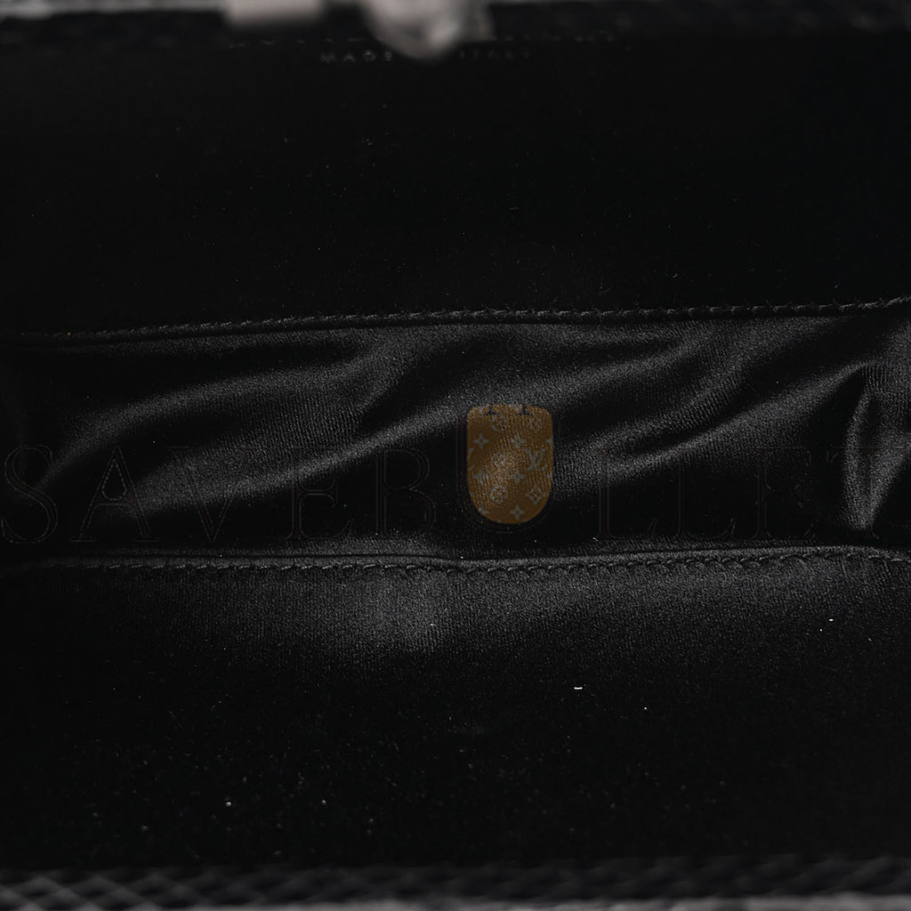 BOTTEGA VENETA SATIN AYERS INTRECCIATO CHAIN KNOT CLUTCH BLACK (17*10*5cm) BOTTEGA VENETA SATIN AYERS INTRECCIATO CHAIN KNOT CLUTCH BLACK (17*10*5cm)